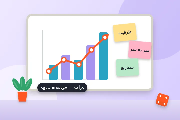 دفترچه و نمودار برنامه‌ریزی کسب‌وکار روی میز